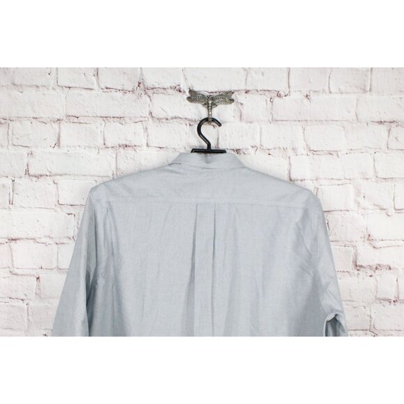 LL Bean Wrinkle Free Classic Oxford Shirt Traditional Fit Gray 17 1/2- 33 - Picture 9 of 11